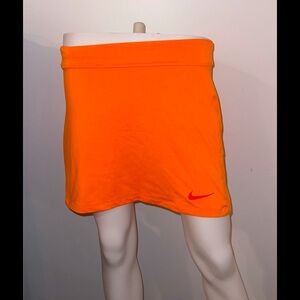 Nike Women's Bright Orange Athletic Mini Skirt
